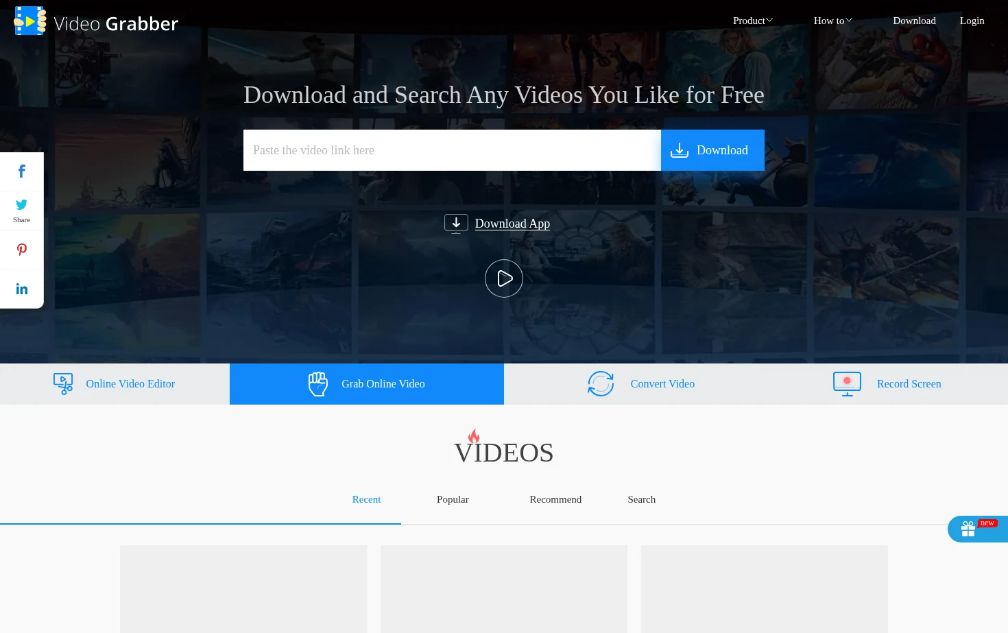 Video Grabber 页面快照